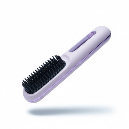 2 In 1 Straight Hair Comb Wireless Hair Straightener Brush Hair Fast Heating Portable Hot Curler USB Charging